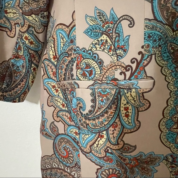 Express Paisley Notch Collar Boyfriend Blazer XS. - Picture 4 of 13